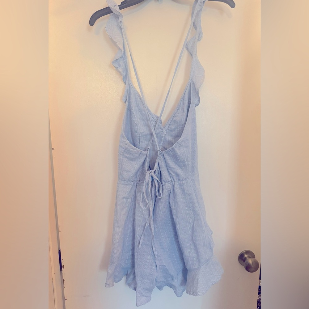 Juniors pinstripe romper